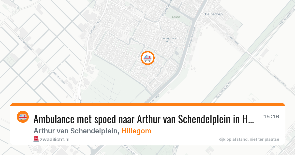 Ambulance met spoed naar Arthur van Schendelplein in Hillegom — 24 mrt 2026
