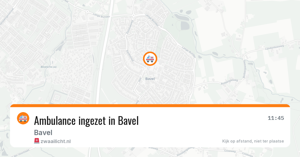 Ambulance ingezet in Bavel — 7 jul 2026
