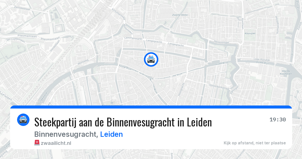 Steekpartij aan de Binnenvesugracht in Leiden — 19 jun 2026