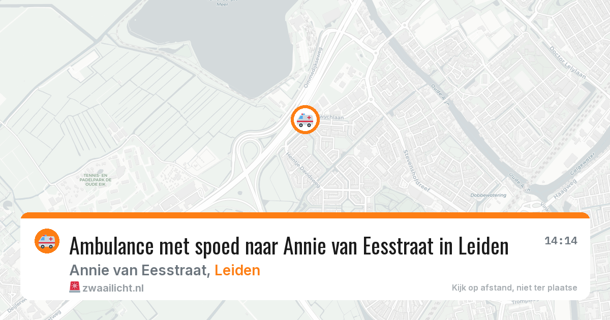 Ambulance met spoed naar Annie van Eesstraat in Leiden — 12 feb 2026
