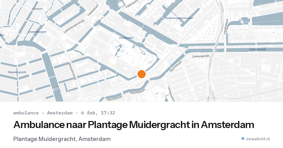 Ambulance naar Plantage Muidergracht in Amsterdam — 6 feb 2026