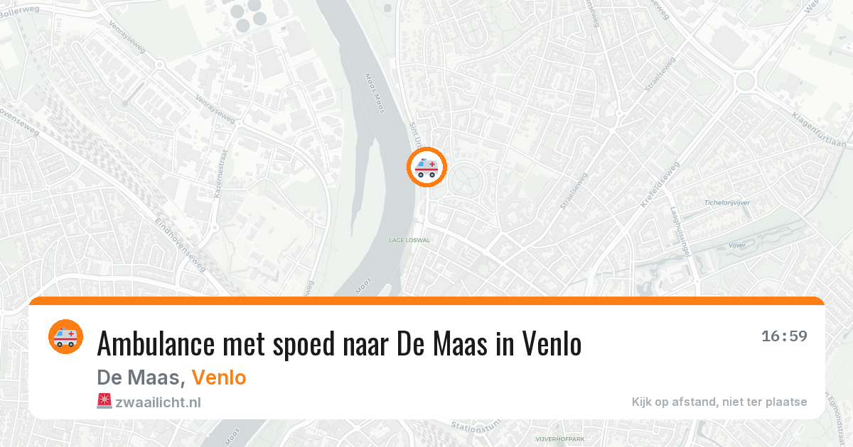 Ambulance met spoed naar De Maas in Venlo — 3 aug 2026