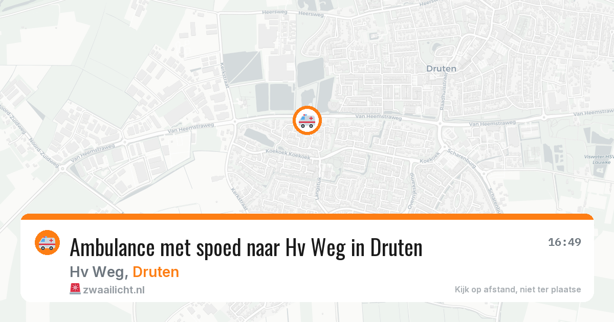 Ambulance met spoed naar Hv Weg in Druten — 21 mei 2026