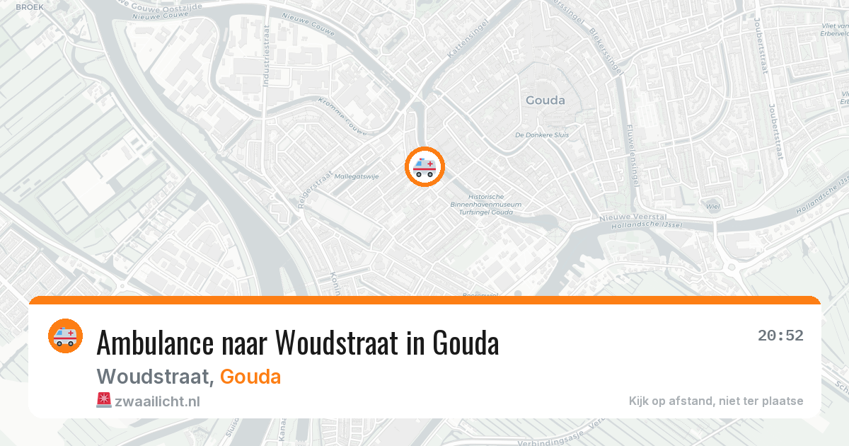 Ambulance naar Woudstraat in Gouda — 11 jul 2026