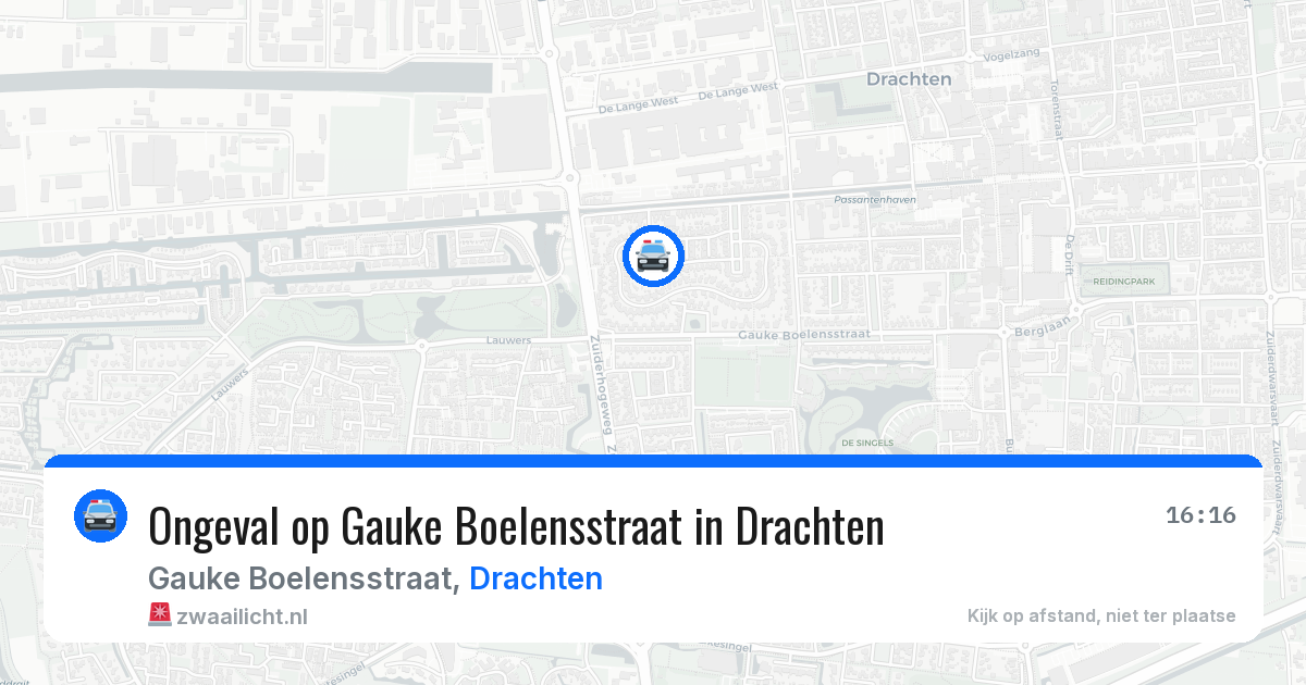 Ongeval op Gauke Boelensstraat in Drachten — 21 jun 2026