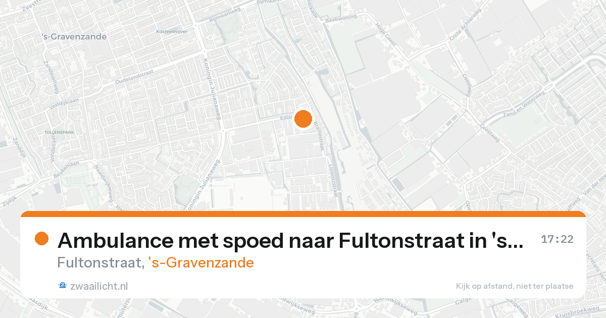 Ambulance met spoed naar Fultonstraat in 's-Gravenzande — 21 aug 2026