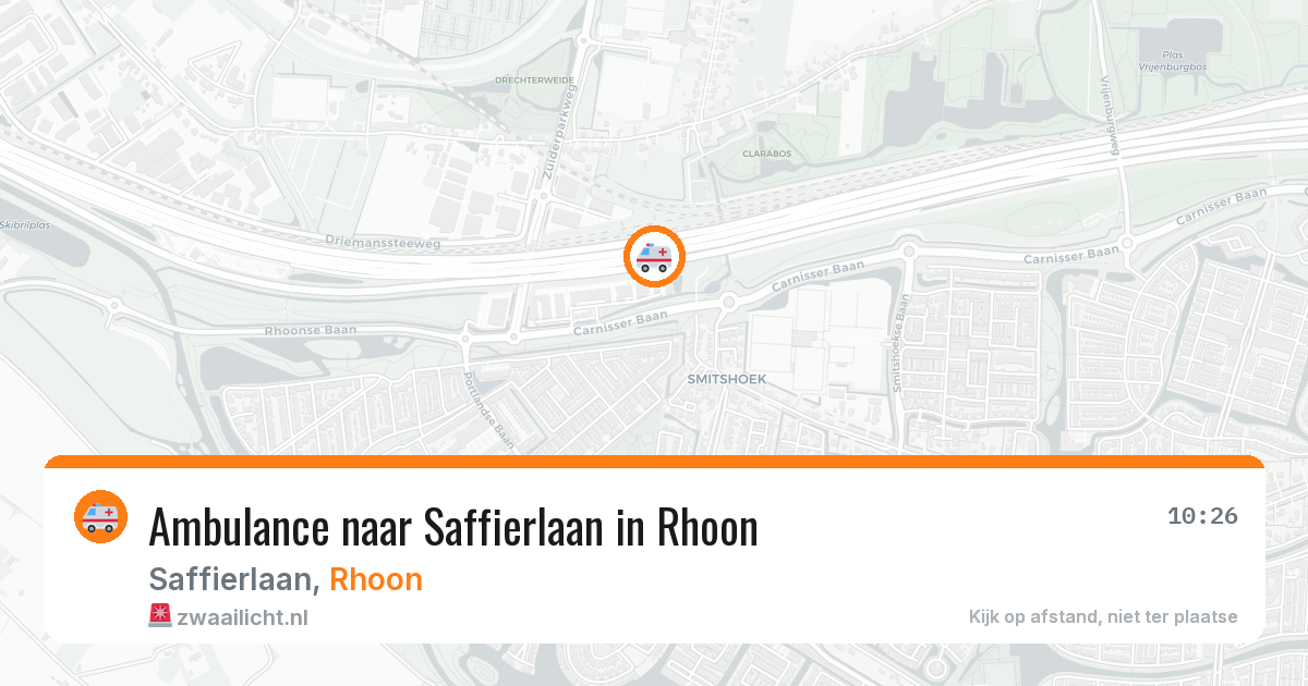 Ambulance naar Saffierlaan in Rhoon — 1 jul 2026