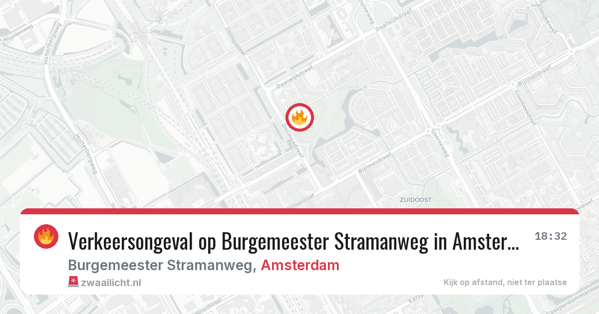 Verkeersongeval op Burgemeester Stramanweg in Amsterdam — 9 apr 2026