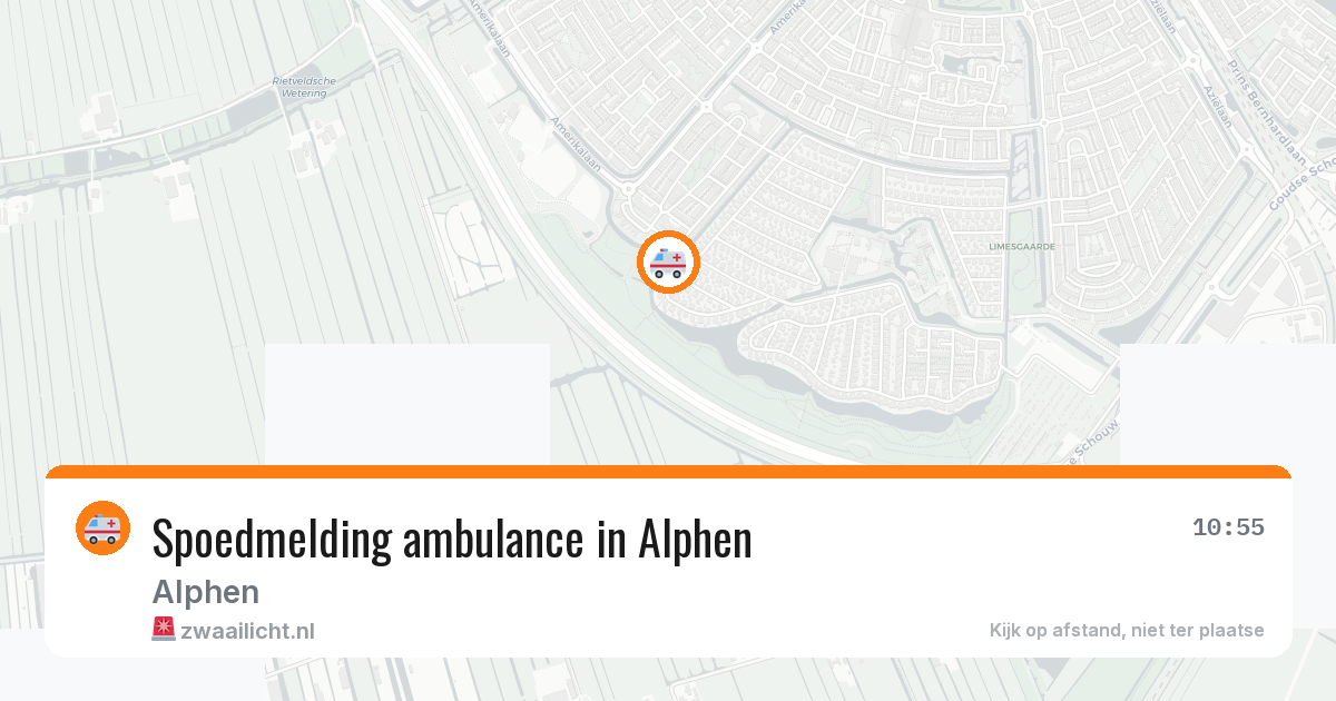 Spoedmelding ambulance in Alphen — 14 jun 2026