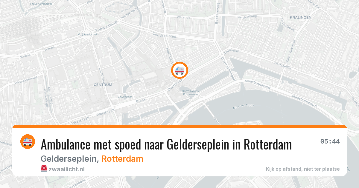 Ambulance met spoed naar Gelderseplein in Rotterdam — 21 jul 2026