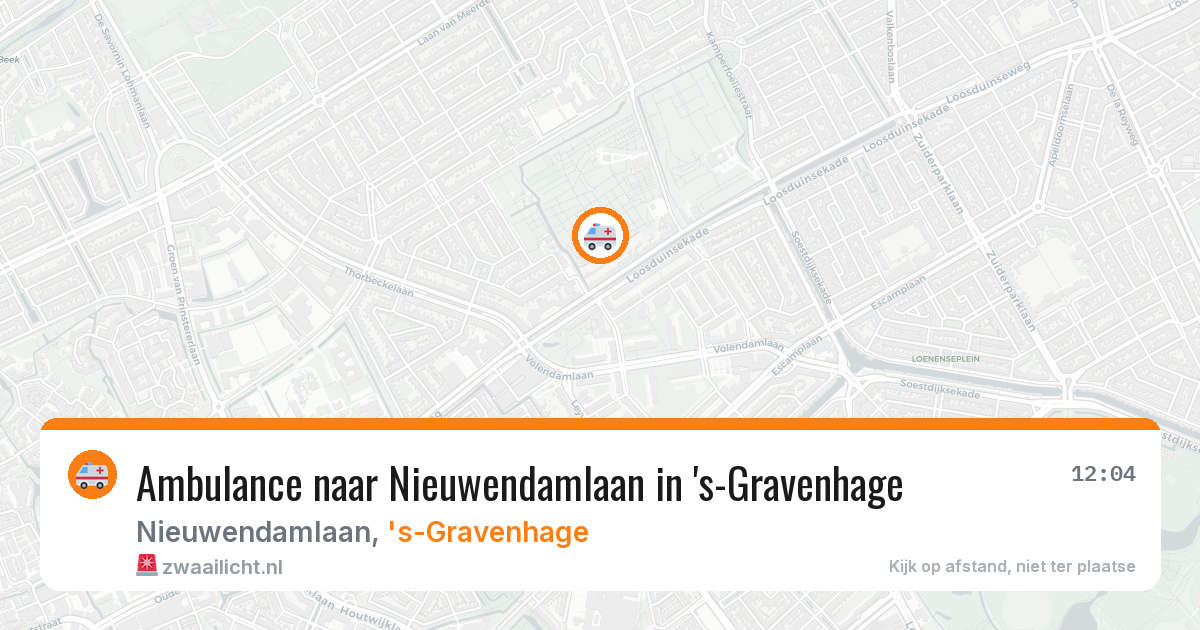 Ambulance naar Nieuwendamlaan in 's-Gravenhage — 29 jan 2026