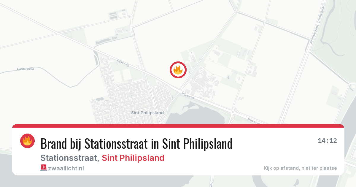 Brand bij Stationsstraat in Sint Philipsland — 13 jul 2026