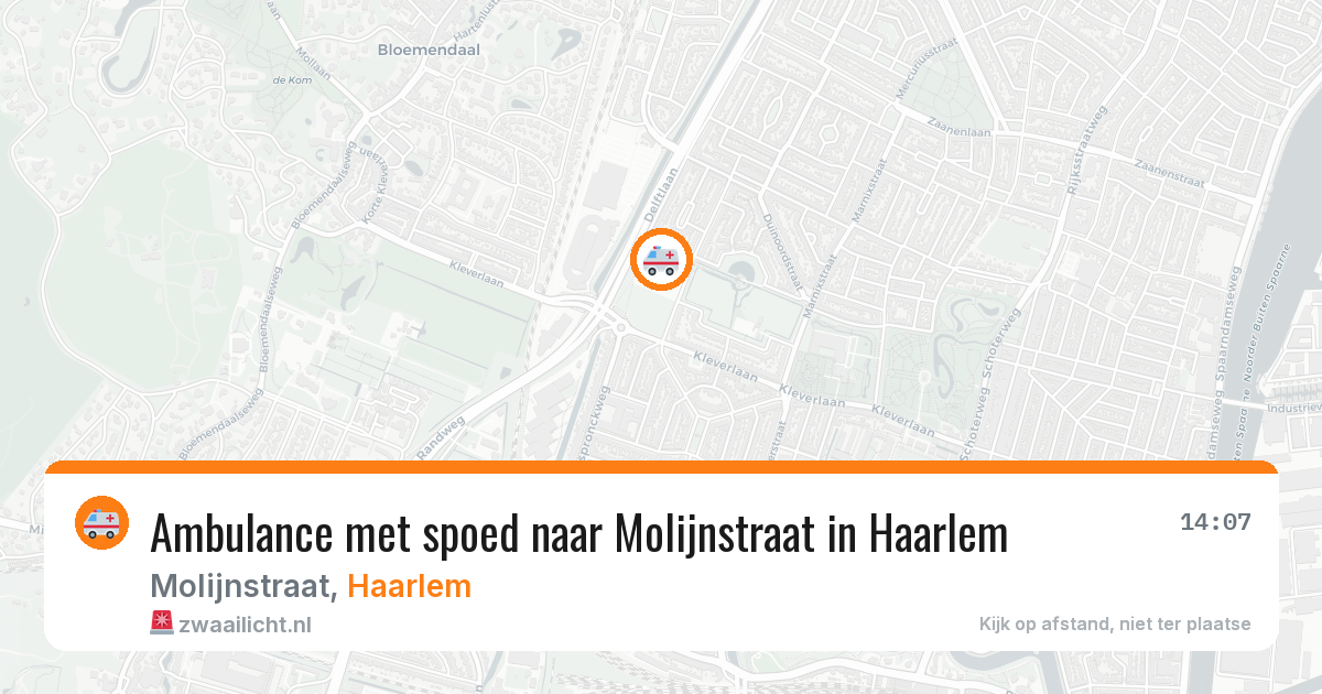 Ambulance met spoed naar Molijnstraat in Haarlem — 3 mrt 2026