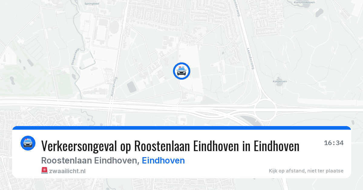 Verkeersongeval op Roostenlaan Eindhoven in Eindhoven — 20 mei 2026
