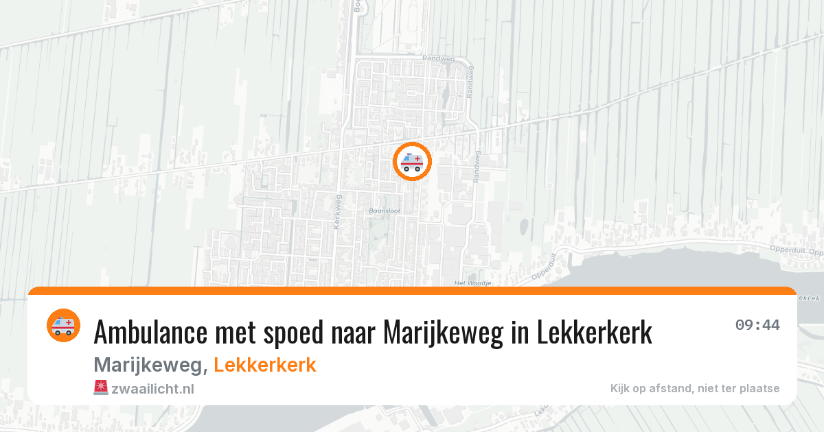 Ambulance met spoed naar Marijkeweg in Lekkerkerk — 3 mei 2026