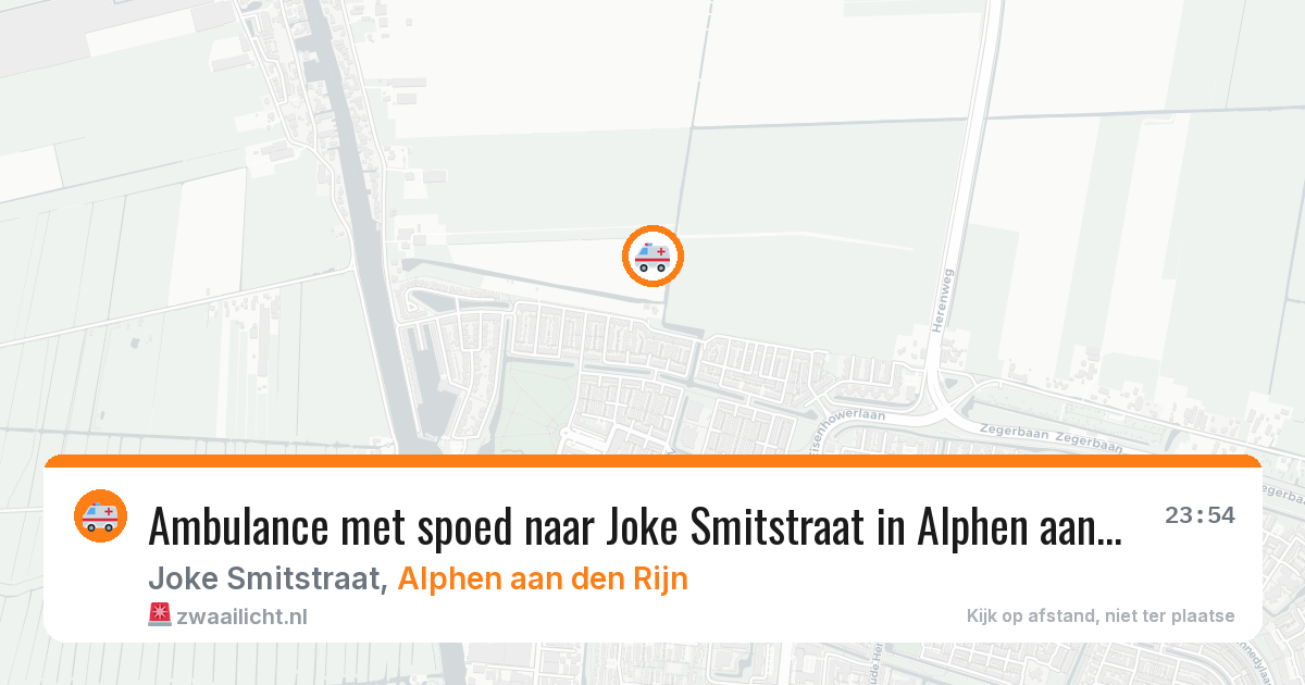 Ambulance met spoed naar Joke Smitstraat in Alphen aan den Rijn — 21 jun 2026