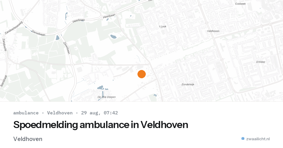 Spoedmelding ambulance in Veldhoven — 29 aug 2026