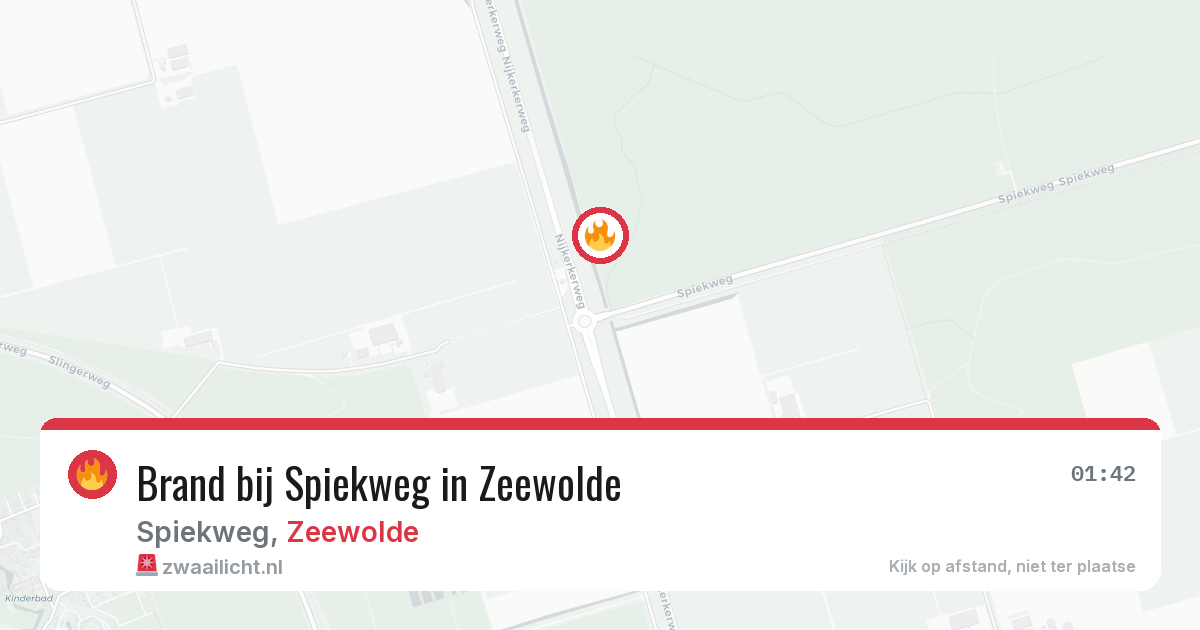 Brand bij Spiekweg in Zeewolde — 29 jul 2026