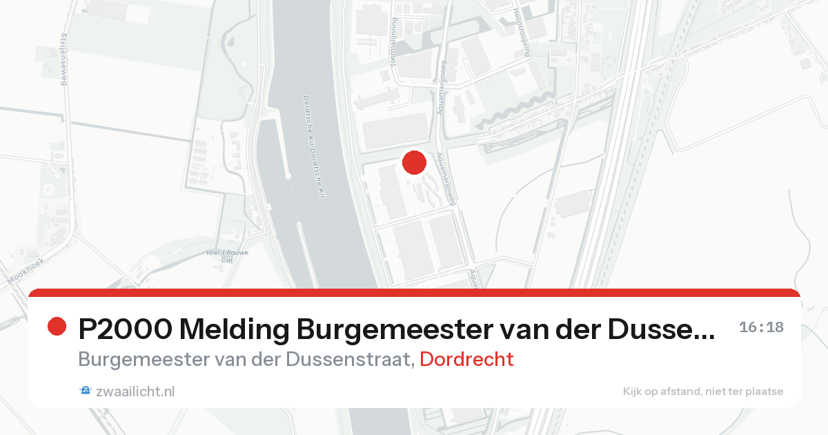 P2000 Melding Burgemeester van der Dussenstraat, Dordrecht — 24 aug 2026