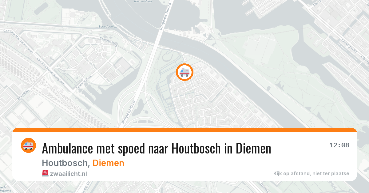 Ambulance met spoed naar Houtbosch in Diemen — 3 mrt 2026