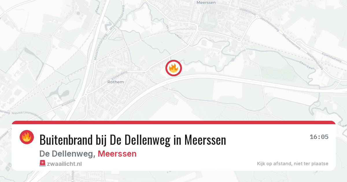 Buitenbrand bij De Dellenweg in Meerssen — 7 jul 2026