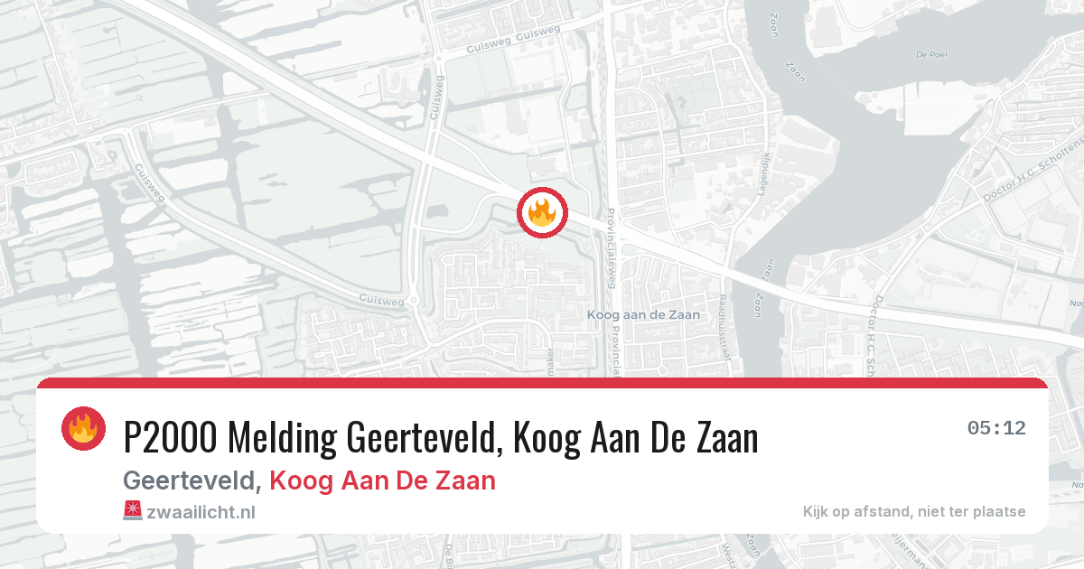 P2000 Melding Geerteveld, Koog Aan De Zaan — 21 jul 2026