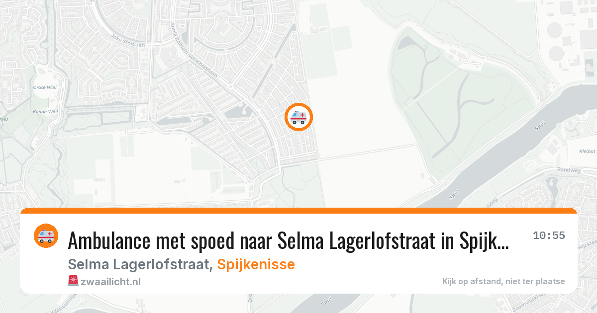 Ambulance met spoed naar Selma Lagerlofstraat in Spijkenisse — 25 mei 2026