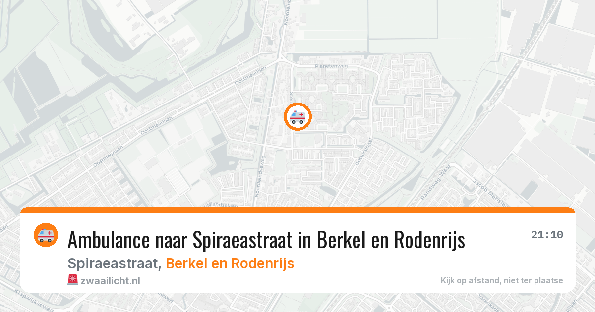 Ambulance naar Spiraeastraat in Berkel en Rodenrijs — 7 aug 2026