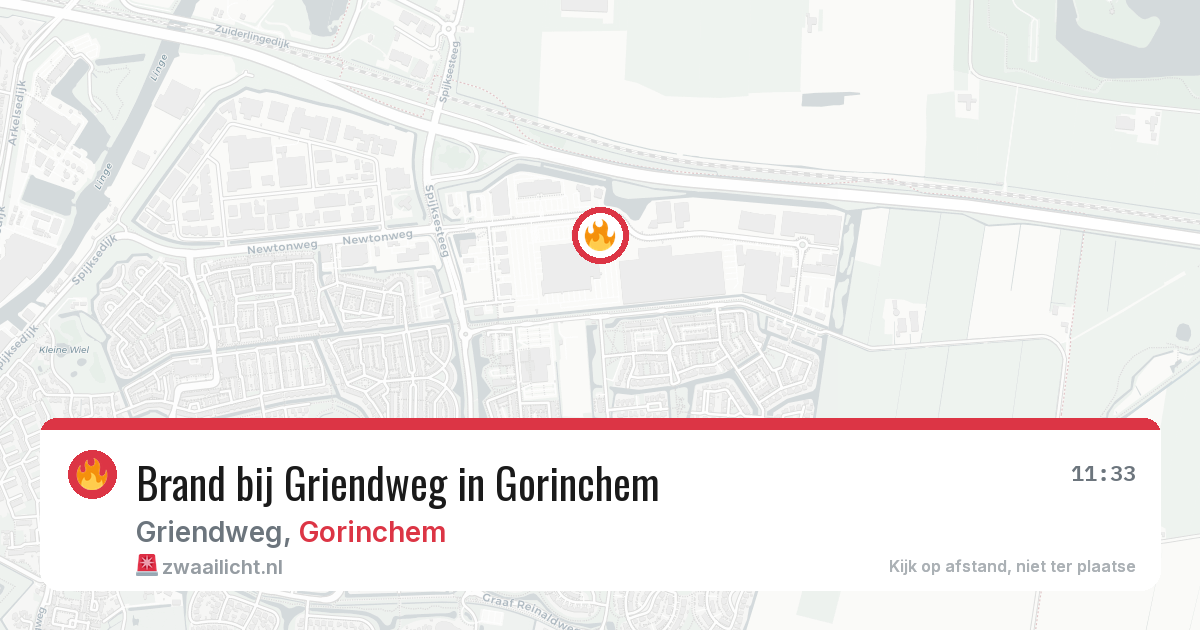 Brand bij Griendweg in Gorinchem — 8 aug 2026