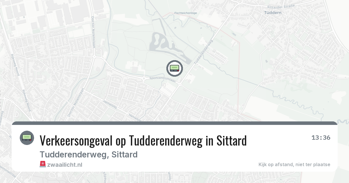 Verkeersongeval op Tudderenderweg in Sittard — 24 jul 2026