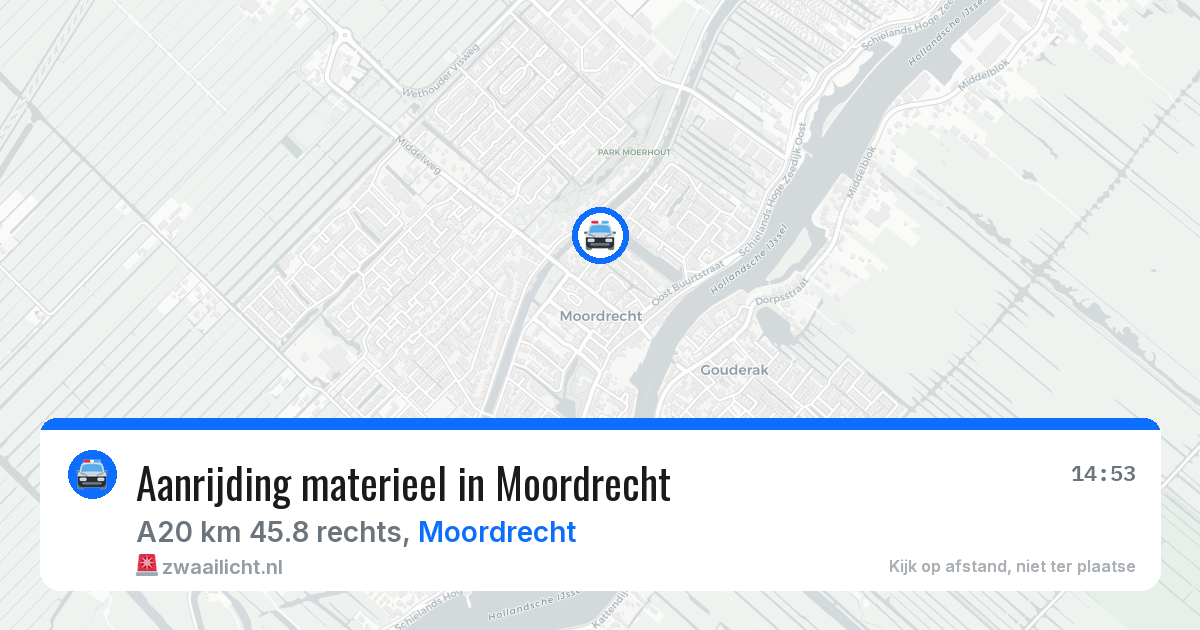 Aanrijding materieel in Moordrecht — 14 apr 2026