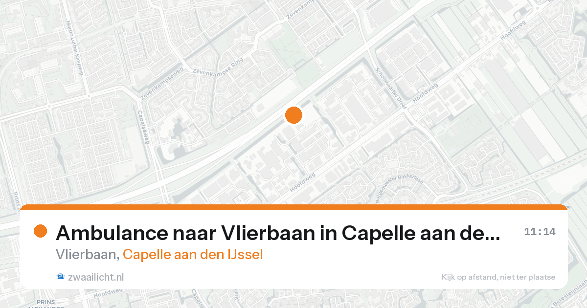 Ambulance naar Vlierbaan in Capelle aan den IJssel — 25 aug 2026