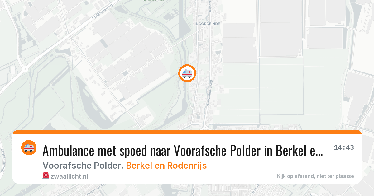 Ambulance met spoed naar Voorafsche Polder in Berkel en Rodenrijs — 12 aug 2026