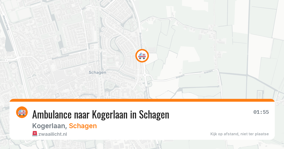 Ambulance naar Kogerlaan in Schagen — 8 jun 2026