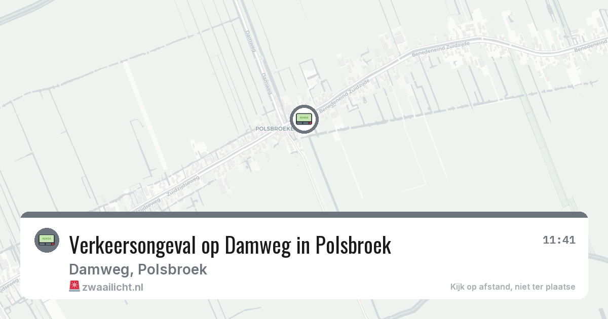 Verkeersongeval op Damweg in Polsbroek — 23 feb 2026