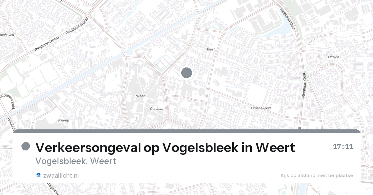 Verkeersongeval op Vogelsbleek in Weert — 27 aug 2026