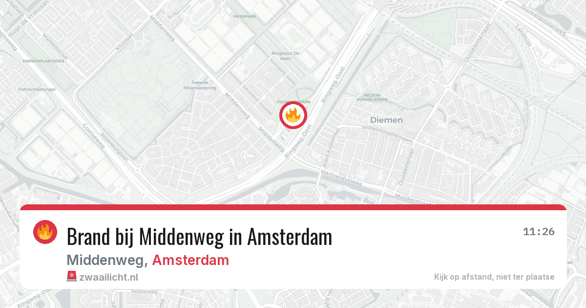 Brand bij Middenweg in Amsterdam — 23 mei 2026