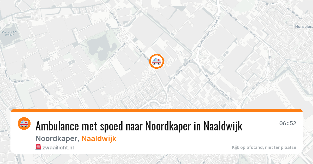 Ambulance met spoed naar Noordkaper in Naaldwijk — 7 jun 2026