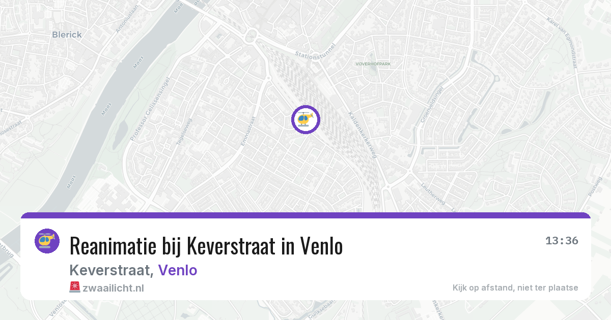 Reanimatie bij Keverstraat in Venlo — 5 aug 2026