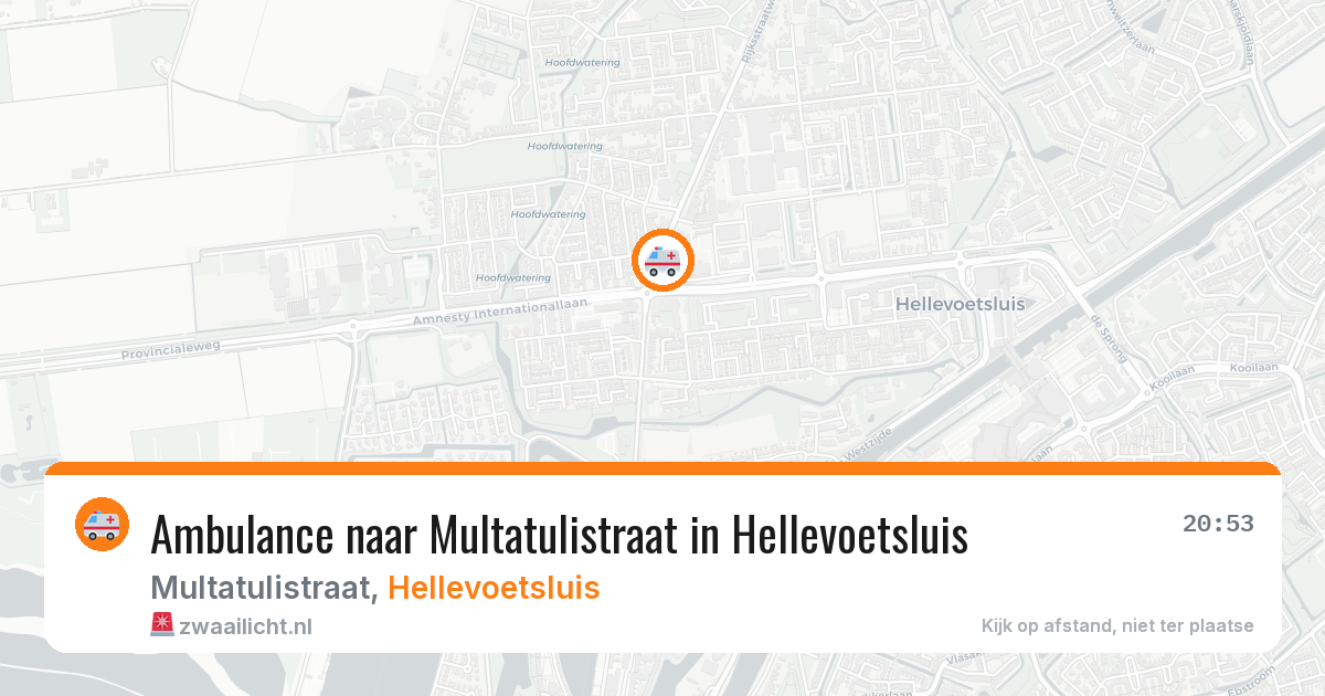 Ambulance naar Multatulistraat in Hellevoetsluis — 27 jul 2026