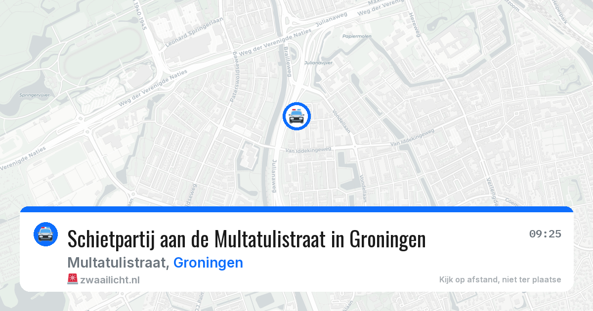 Schietpartij aan de Multatulistraat in Groningen — 13 aug 2026