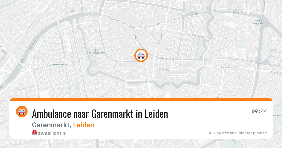 Ambulance naar Garenmarkt in Leiden — 28 jun 2026