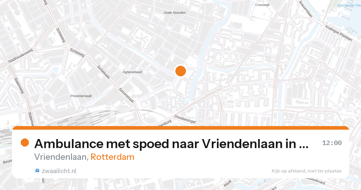 Ambulance met spoed naar Vriendenlaan in Rotterdam — 27 aug 2026