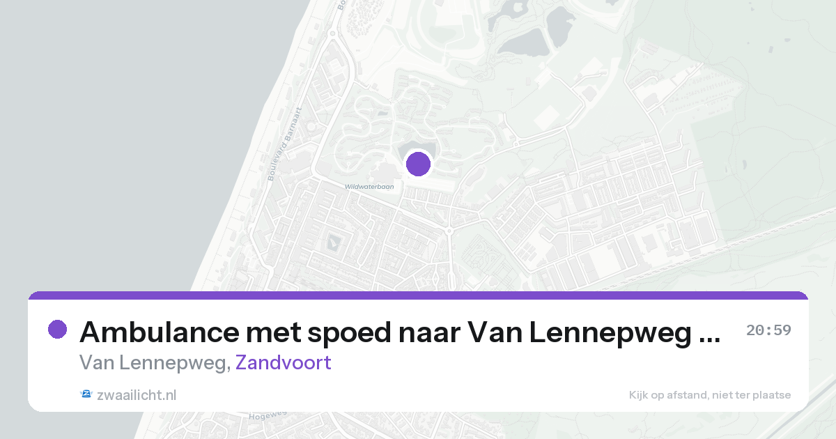 Ambulance met spoed naar Van Lennepweg in Zandvoort — 22 aug 2026