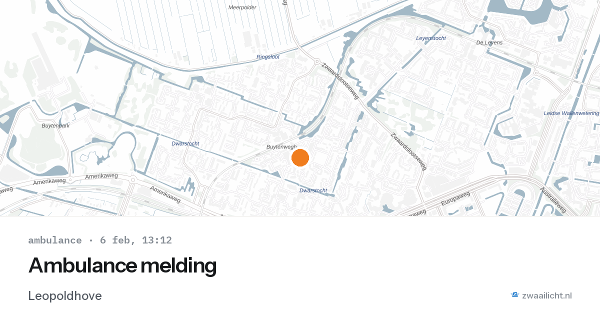 Ambulance melding — 6 feb 2026