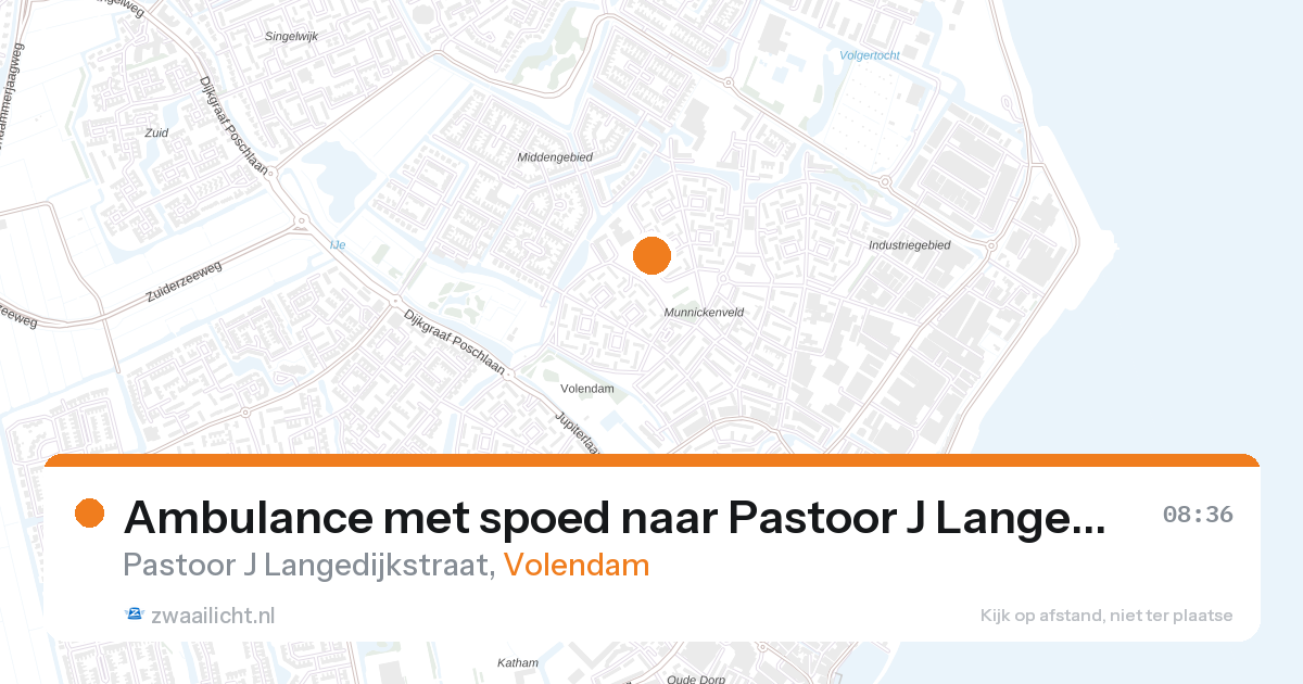 Ambulance met spoed naar Pastoor J Langedijkstraat in Volendam — 16 jun 2026
