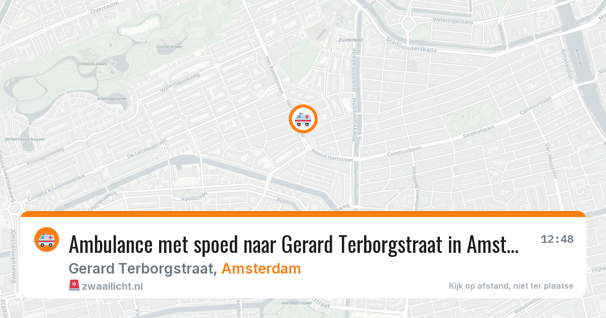 Ambulance met spoed naar Gerard Terborgstraat in Amsterdam — 4 jun 2026
