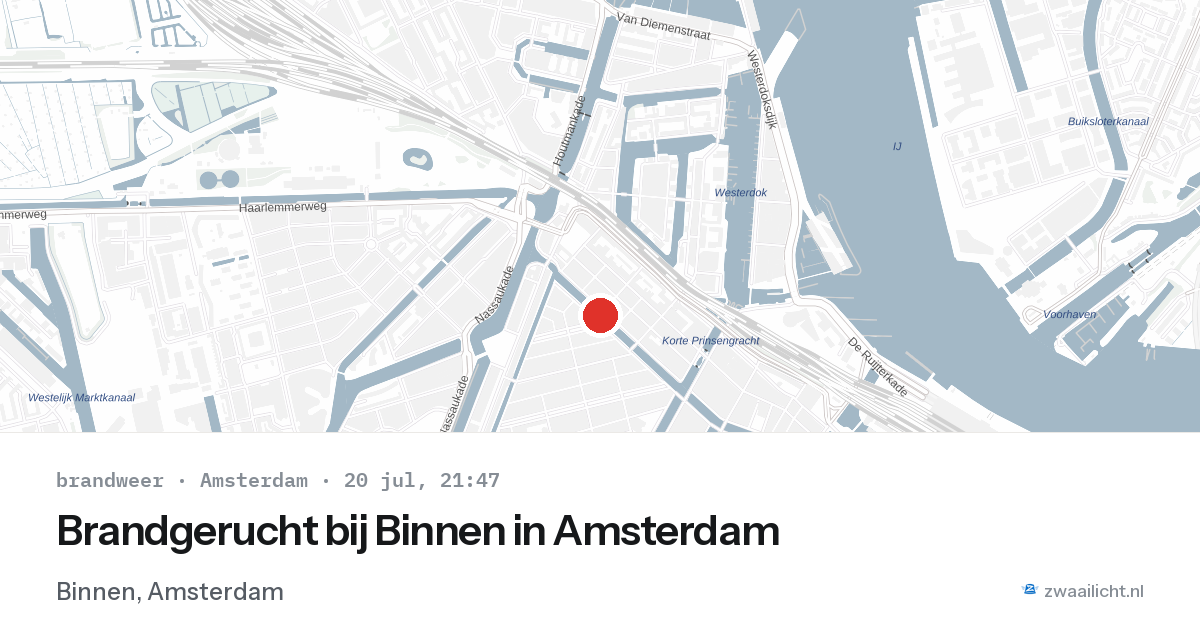 Brandgerucht bij Binnen in Amsterdam — 20 jul 2026