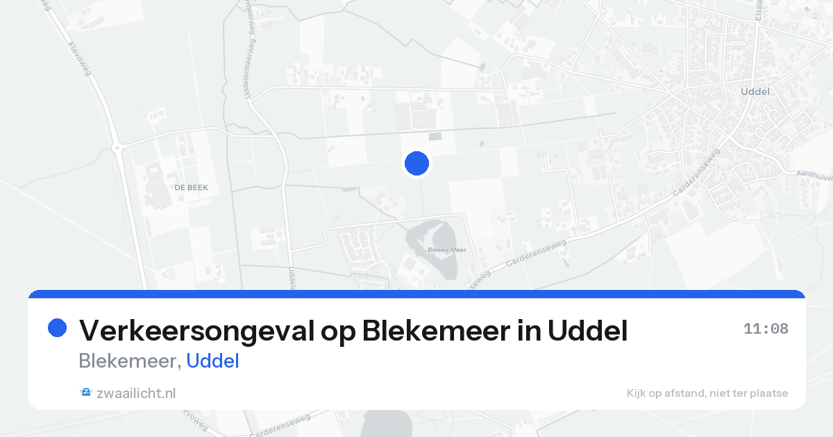 Verkeersongeval op Blekemeer in Uddel — 21 aug 2026