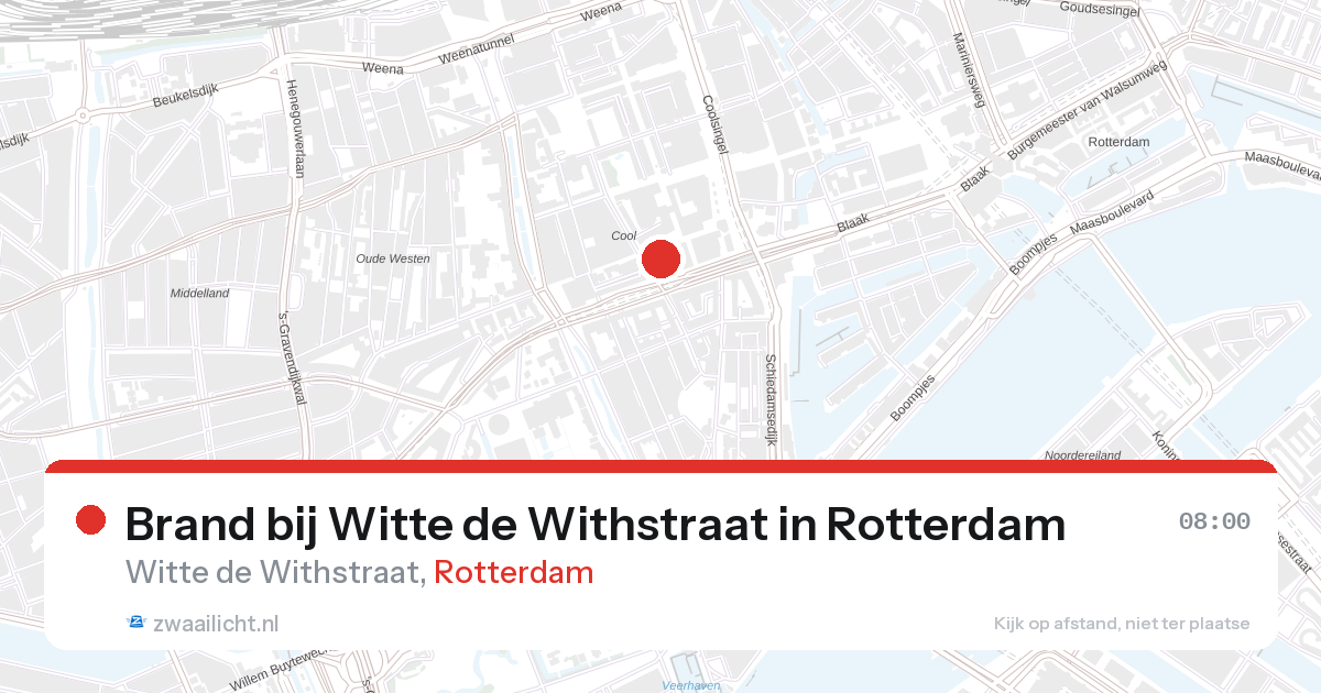 Brand bij Witte de Withstraat in Rotterdam — 27 aug 2026